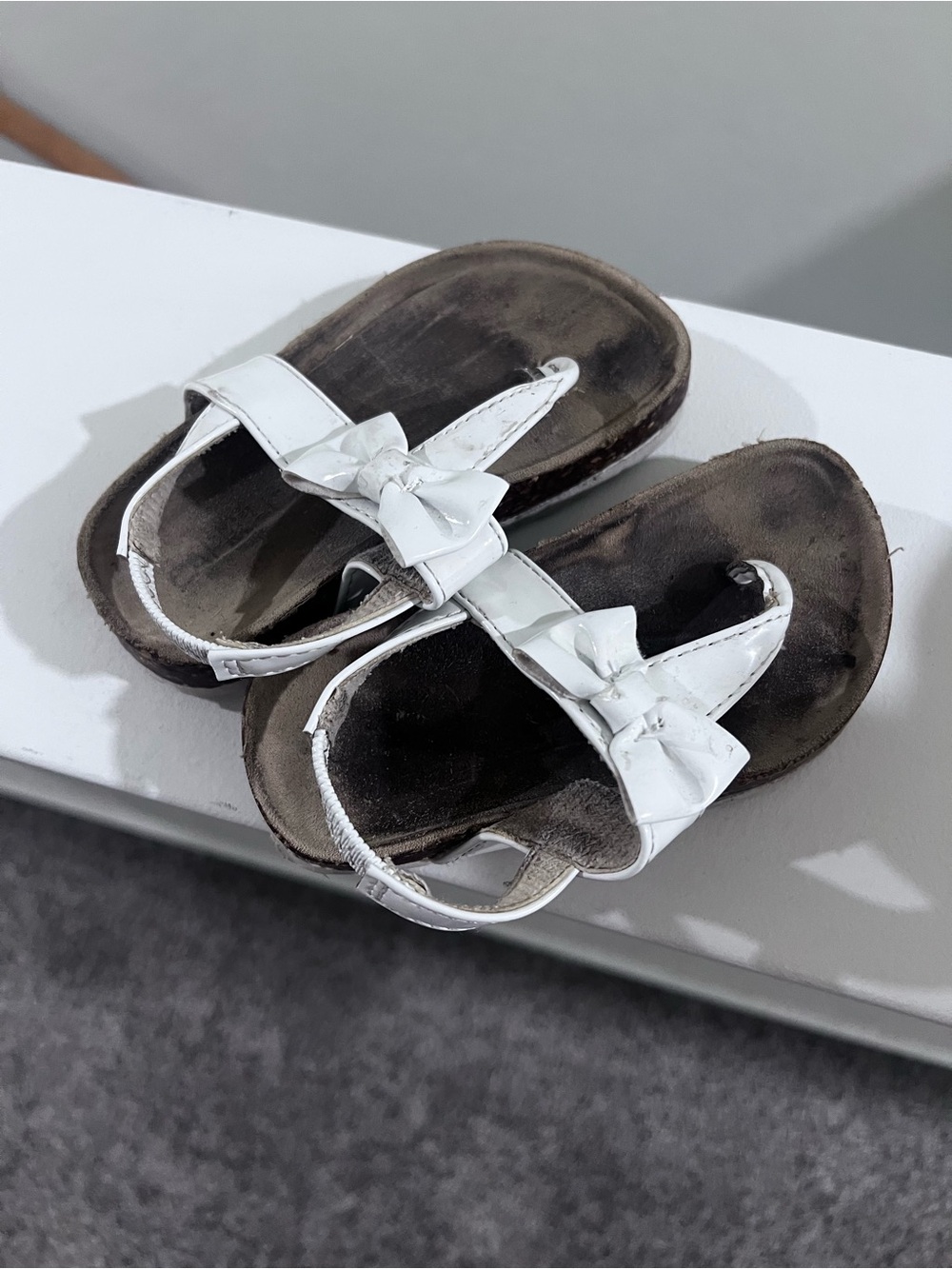 Girls' White Bow-Accent Sandals - Kids Shoes